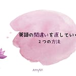 英語の間違いを直していく ２つの方法